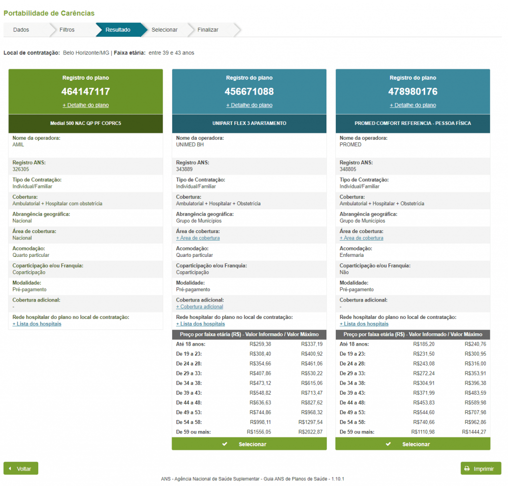 Planos compatíveis com seu plano de saúde atual