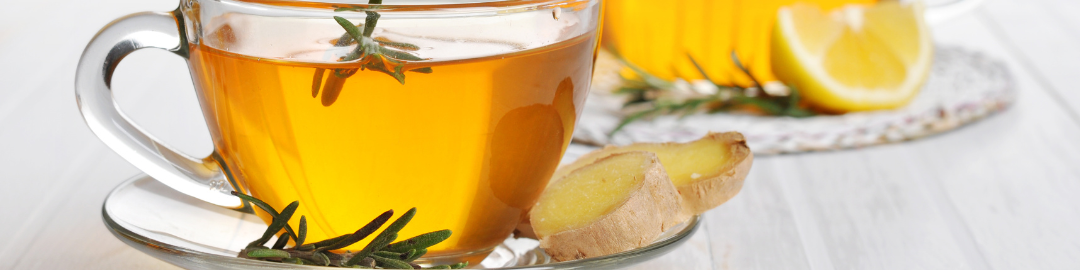 chá de alecrim com gengibre