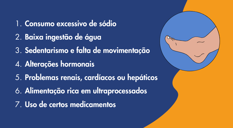 O que causa retenção de líquidos