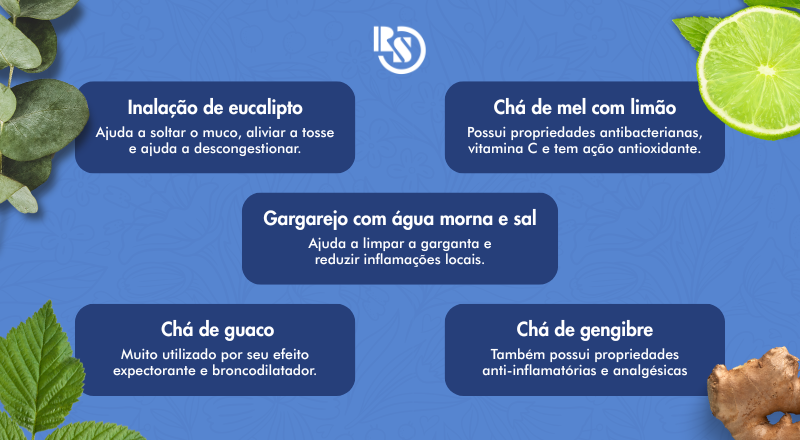 Infográfico: 5 remédios caseiros para a tosse!