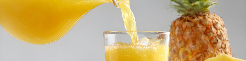 Suco de abacaxi com linhaça