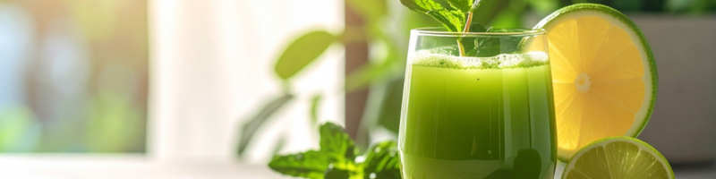 Suco verde para intestino preso